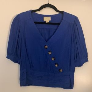 Anthropologie Maeve Blue Blouse